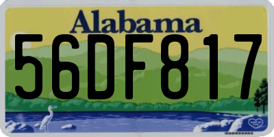 AL license plate 56DF817