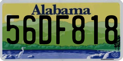 AL license plate 56DF818