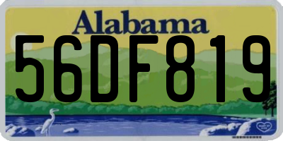 AL license plate 56DF819