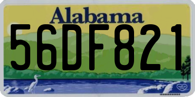 AL license plate 56DF821