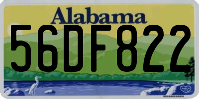 AL license plate 56DF822