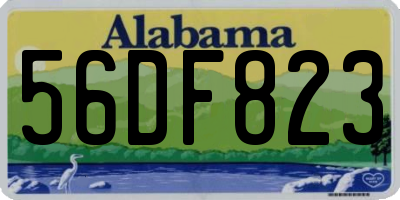 AL license plate 56DF823