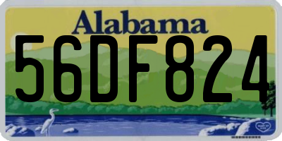 AL license plate 56DF824
