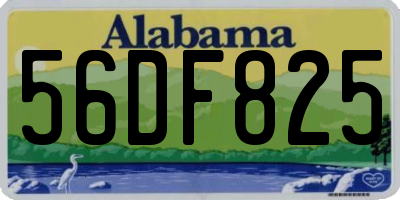AL license plate 56DF825