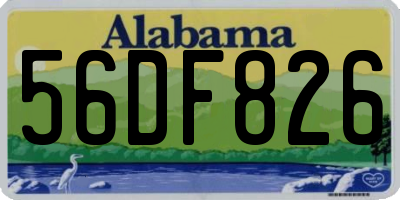 AL license plate 56DF826