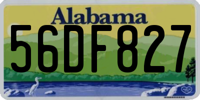 AL license plate 56DF827