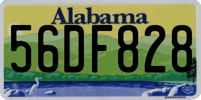 AL license plate 56DF828