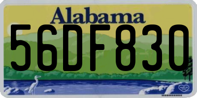 AL license plate 56DF830