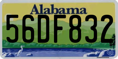 AL license plate 56DF832