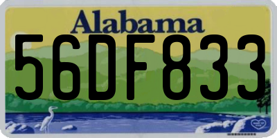 AL license plate 56DF833