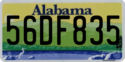 AL license plate 56DF835