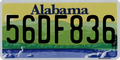 AL license plate 56DF836