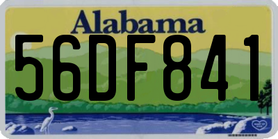 AL license plate 56DF841