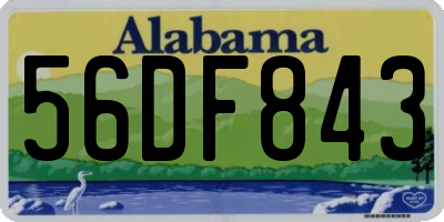 AL license plate 56DF843
