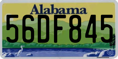 AL license plate 56DF845