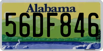 AL license plate 56DF846