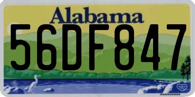 AL license plate 56DF847