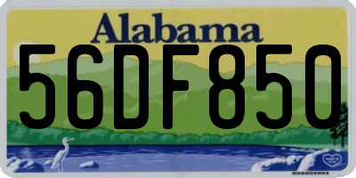 AL license plate 56DF850