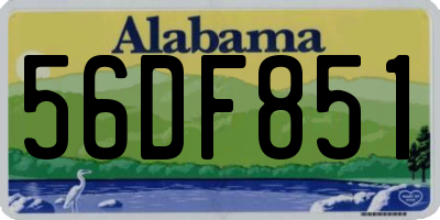 AL license plate 56DF851