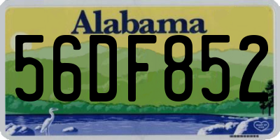 AL license plate 56DF852