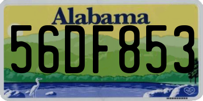 AL license plate 56DF853