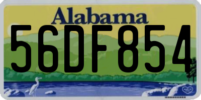 AL license plate 56DF854