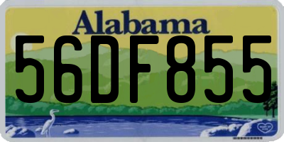 AL license plate 56DF855