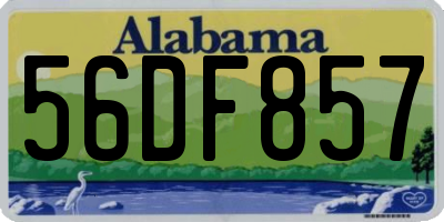 AL license plate 56DF857