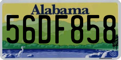 AL license plate 56DF858