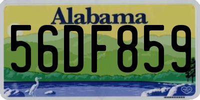 AL license plate 56DF859