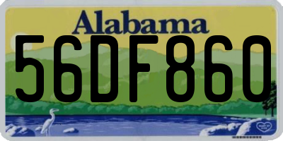 AL license plate 56DF860
