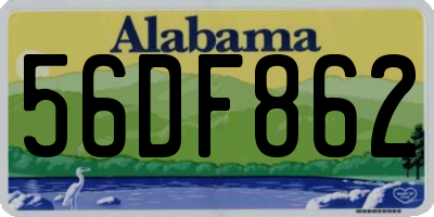 AL license plate 56DF862