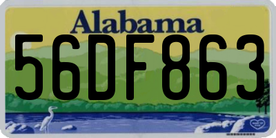 AL license plate 56DF863