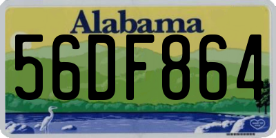 AL license plate 56DF864