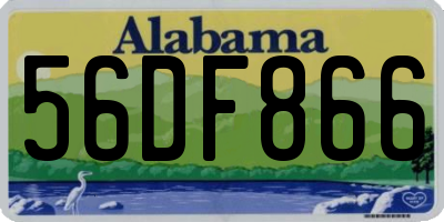 AL license plate 56DF866