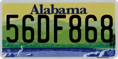 AL license plate 56DF868