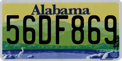 AL license plate 56DF869