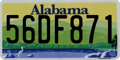 AL license plate 56DF871