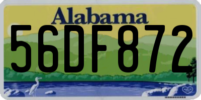 AL license plate 56DF872