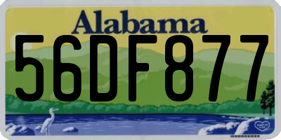 AL license plate 56DF877