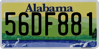 AL license plate 56DF881
