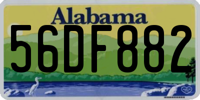 AL license plate 56DF882