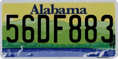 AL license plate 56DF883