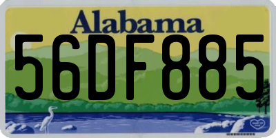 AL license plate 56DF885