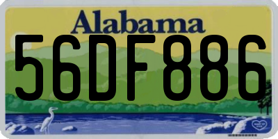 AL license plate 56DF886