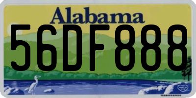 AL license plate 56DF888