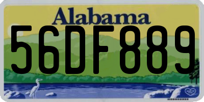 AL license plate 56DF889