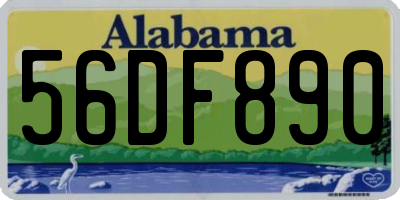 AL license plate 56DF890