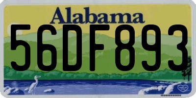 AL license plate 56DF893