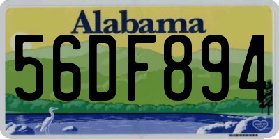 AL license plate 56DF894